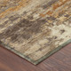 8' X 10' Brown And Copper Abstract Washable Indoor Outdoor Area Rug