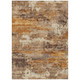 9' X 12' Brown And Copper Abstract Washable Indoor Outdoor Area Rug