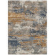 5' X 8' Granite Gray And Gray Abstract Washable Indoor Outdoor Area Rug