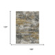 10' X 14' Pewter And Gray Abstract Washable Indoor Outdoor Area Rug