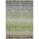 3' X 5' Green And Beige Abstract Washable Indoor Outdoor Area Rug