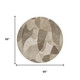 8' Beige And Brown Round Abstract Washable Indoor Outdoor Area Rug