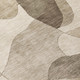 9' X 12' Beige And Brown Abstract Washable Indoor Outdoor Area Rug