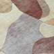 9' X 12' Orange And Chocolate Abstract Washable Indoor Outdoor Area Rug