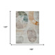 10' X 14' Ivory And Silver Geometric Washable Indoor Outdoor Area Rug