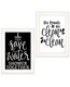 Set Of Two Clean or Shower Together White Framed Print Bathroom Wall Art