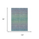 8' X 10' Teal Blue And Purple Geometric Washable Indoor Outdoor Area Rug