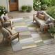 10' X 14' Pewter And Gray Geometric Washable Indoor Outdoor Area Rug