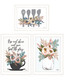 Set Of Three Rise and Shine White Framed Print Kitchen Wall Art