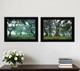 Set Of Two Enchanted Forest 3 Black Framed Print Wall Art