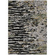 5' X 8' Black And Graphite Abstract Washable Indoor Outdoor Area Rug