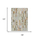 10' X 14' Ivory And Silver Geometric Washable Indoor Outdoor Area Rug