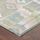 3' X 5' Pewter And Gray Geometric Washable Indoor Outdoor Area Rug