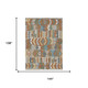 9' X 12' Rust And Orange Geometric Washable Indoor Outdoor Area Rug