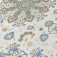 5' X 8' Ivory And Silver Oriental Washable Indoor Outdoor Area Rug