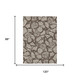 8' X 10' Beige And Brown Animal Print Washable Indoor Outdoor Area Rug