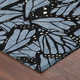5' X 8' Blue And Denim Blue Animal Print Washable Indoor Outdoor Area Rug