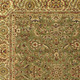 4' X 6' Green And Tan Wool Oriental Hand Knotted Area Rug With Fringe