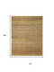 4' X 6' Brown And Tan Wool Geometric Hand Knotted Area Rug
