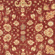 4' X 6' Red And Gold Wool Floral Hand Knotted Area Rug With Fringe
