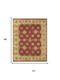 4' X 6' Red And Gold Wool Oriental Hand Knotted Area Rug