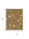 4' X 6' Brown And Yellow Wool Floral Hand Knotted Area Rug