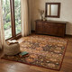 4' X 6' Brown Red And Tan Wool Ikat Hand Knotted Area Rug