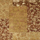 5' X 8' Gold And Brown Patchwork Hand Knotted Area Rug