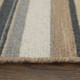 8' X 10' Gold Gray And Tan Wool Striped Hand Knotted Area Rug