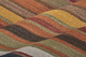 8' X 10' Red Brown And Gray Wool Striped Hand Knotted Area Rug