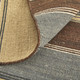8' X 10' Brown Gray And Yellow Wool Striped Hand Knotted Area Rug