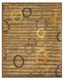 8' X 10' Gold Purple And Orange Striped Hand Knotted Area Rug