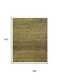 9' X 12' Green Tan And Yellow Wool Floral Hand Knotted Area Rug