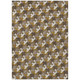 10' X 14' Chocolate And Brown Geometric Washable Indoor Outdoor Area Rug