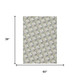 3' X 5' Green And Ivory Geometric Washable Indoor Outdoor Area Rug