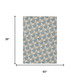 3' X 5' Silver And Gray Geometric Washable Indoor Outdoor Area Rug