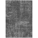 3' X 5' Gray And Graphite Abstract Washable Indoor Outdoor Area Rug