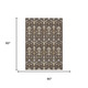 5' X 8' Chocolate And Brown Oriental Washable Indoor Outdoor Area Rug
