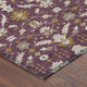 8' X 10' Eggplant And Purple Oriental Washable Indoor Outdoor Area Rug