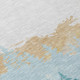 8' X 10' Teal Blue And Turquoise Floral Washable Indoor Outdoor Area Rug