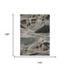 9' X 12' Black And Graphite Abstract Washable Indoor Outdoor Area Rug