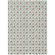 3' X 5' Sky Blue And Blue Floral Washable Indoor Outdoor Area Rug