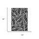 8' X 10' Black And Graphite Floral Washable Indoor Outdoor Area Rug
