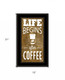 Life Begins After Coffee 3 Black Framed Print Wall Art