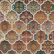 8' X 10' Copper And Orange Ogee Washable Indoor Outdoor Area Rug