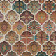 9' X 12' Copper And Orange Ogee Washable Indoor Outdoor Area Rug