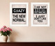 Set Of Two The New Normal White Framed Print Wall Art