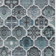 3' X 5' Pewter And Gray Ogee Washable Indoor Outdoor Area Rug