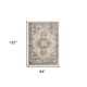 8' X 10' Gray And Beige Medallion Area Rug