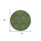 8' Olive Green And Green Round Floral Washable Indoor Outdoor Area Rug